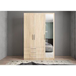 Life Üç Kapaklı Gardırop Meşe G.u.l_4_120cm 120 cm