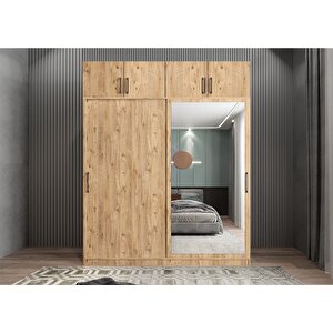 Süper Sürgülü Gardırop Çam G.r.s_4_208cm 180 cm