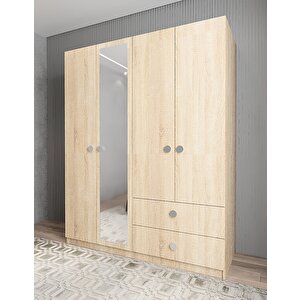 Harika Dört Kapaklı Gardırop Meşe G.d.h_4_180cm 180 cm