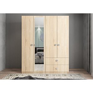 Harika Dört Kapaklı Gardırop Meşe G.d.h_4_160cm 160 cm