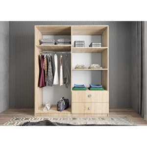 Harika Dört Kapaklı Gardırop Meşe G.d.h_4_160cm 160 cm