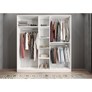 Bar Beş Kapaklı Gardırop Beyaz G.b.l_1_150cm 150 cm