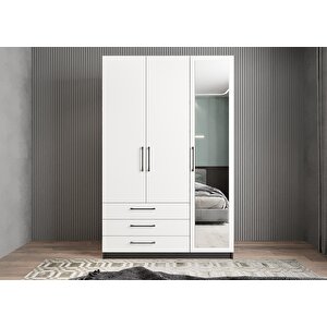 Life Üç Kapaklı Gardırop Antrasit&beyaz G.u.l_6_135cm 135 cm