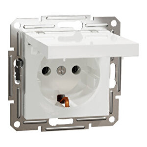 Eph3170121 Schneider Asfora Kapaklı Topraklı Priz – Beyaz