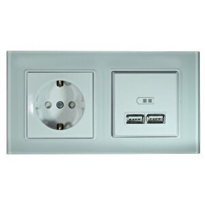 Apg102-21 Asfir Pleksiglas Parlak Beyaz İkili Çerçeve (mekanizma Hariç)