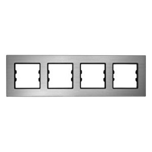 Alg204-71 Asfir Alüminyum Gümüş Dörtlü Çerçeve (mekanizma Hariç)