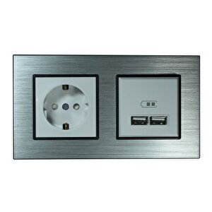 Alg202-71 Asfir Alüminyum Gümüş İkili Çerçeve (mekanizma Hariç)