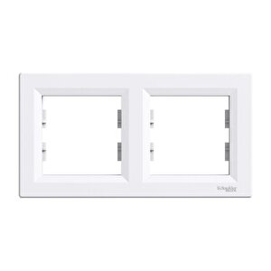 Eph5800221 Schneider Asfora 2'li Yatay Çerçeve – Beyaz