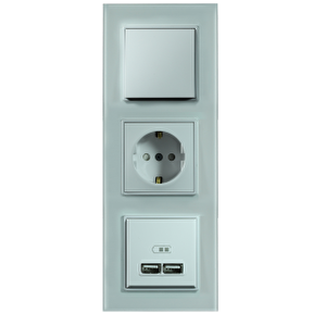 Apg113-21 Asfir Pleksiglas Parlak Beyaz Dikey Üçlü Çerçeve (mekanizma Hariç)