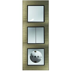 Alg113-71 Asfir Alüminyum Bronz Dikey Üçlü Çerçeve (mekanizma Hariç)