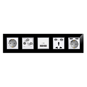 Apg205-71 Asfir Pleksiglas Parlak Siyah Beşli Çerçeve (mekanizma Hariç)