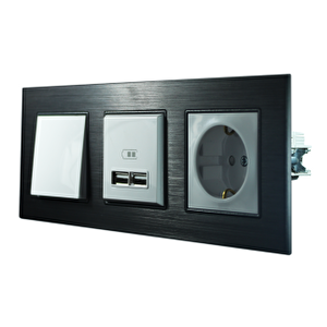 Alg303-71 Asfir Alüminyum Onyx Üçlü Çerçeve (mekanizma Hariç)