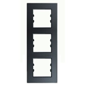 Apg513-71 Asfir Pleksiglas Mat Siyah Dikey Üçlü Çerçeve (mekanizma Hariç)