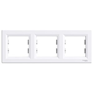 Eph5800321 Schneider Asfora – 3'lü Yatay Çerçeve – Beyaz