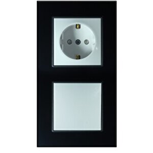 Apg212-71 Asfir Pleksiglas Parlak Siyah Dikey İkili Çerçeve (mekanizma Hariç)