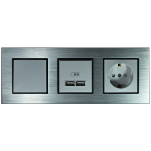 Alg203-71 Asfir Alüminyum Gümüş Üçlü Çerçeve (mekanizma Hariç)