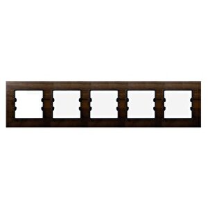 Wog605-71 Asfir Ahşap Amerikan Cevizi Beşli Çerçeve (mekanizma Hariç)