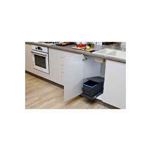 Teleskopik Raylı Çöp Kovası 16 Litre Antrasit