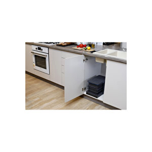 Teleskopik Raylı Çöp Kovası 16 Litre Antrasit