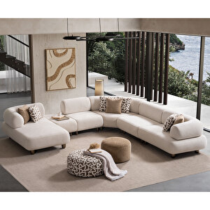 Solo Dinlenme Modüllü Puflu Köşe Koltuk Takımı