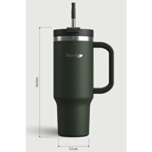 Stevig 2 Moods Tuck-in Tumbler Sızdırmaz Çelik Termos 900 Ml Green St-237