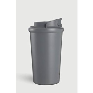 Stevig 4 Work Flip Open Coffee Mug Çelik Termos 400 Ml Grey St-251