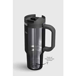 Stevig 2 Moods Tuck-in Tumbler Sızdırmaz Çelik Termos 900 Ml Black St-236