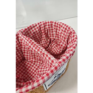 Digithome Oval Rattan Hasır Patates Soğan Çift Bölmeli Sepet Düzenleyici organizer -9t03