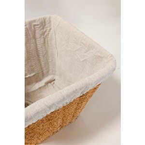 2'li Kare Rattan Hasır Patates Soğan Sarımsak Meyve Sepeti Düzenleyici organizer -9t01