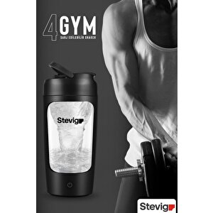 Stevig 4 Gym Şarj Edilebilir Elektrikli Protein Shaker 650 Ml Black St-225
