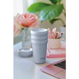 Digithome Rattan Hasır Kapaklı Çok Amaçlı Depolama Mutfak Banyo Sepeti 28.5 Cm - Kahverengi