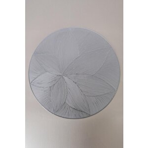 6’lı Amerikan Servisi Supla Yuvarlak Gümüş 38 Cm Thn76953 C1-1-18