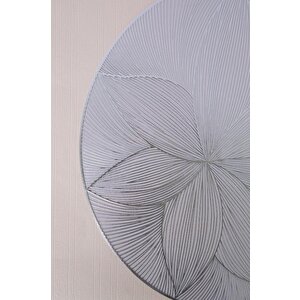 6’lı Amerikan Servisi Supla Yuvarlak Gümüş 38 Cm Thn76953 C1-1-18