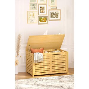 Digithome Bambu Oyuncak Sandığı Oyun Odası Düzenleyici Oyuncak Dolabı Saklama Sandık Db-0032