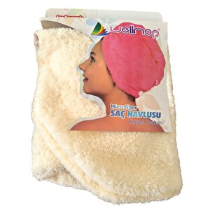 Mi̇krofi̇ber Ekru Saç Havlusu