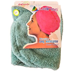 Mi̇krobi̇fer Yeşi̇l Saç Havlusu