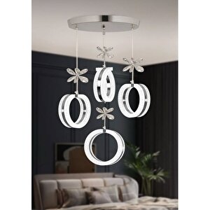 Miro Krom Avize Tekli Modern Dekoratif Sarkıt Salon Oturma Odası Cafe Hole Mutfak Yatak Odası