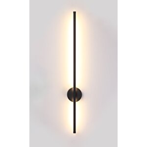 Ledli Cubuk Aplik Siyah Renk 70 Cm Duvar Apliği ( Elektrikli )