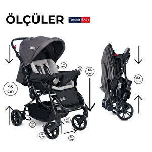 Tommybaby Elegant Travel  Çift Yönlü Bebek Arabası Seyahat Sistem Puset