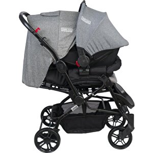 Elegant Travel  Çift Yönlü Bebek Arabası Seyahat Sistem Puset Gri