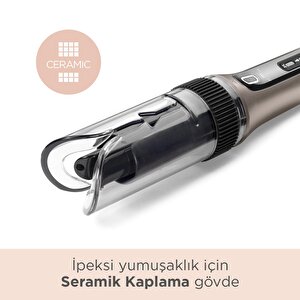 BaByliss C6688E Style Secret Air Auto-Curl Teknolojili Sıcak Hava İle Bukle Yapan Otomatik Saç Maşası Metalik