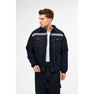 Kot Mont Taşlanmış Pamuk Kapitoneli Reflektörlü XL