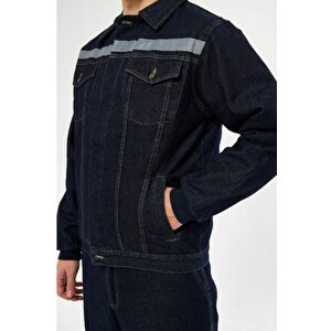 Kot Mont Taşlanmış Pamuk Kapitoneli Reflektörlü L