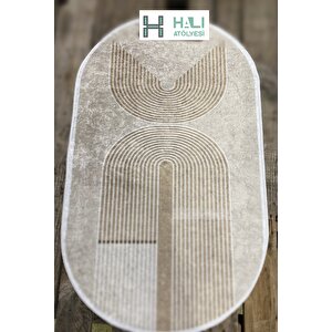 Kaymaz Taban Yıkabilir Toz Leke Tutmaz 2li Set Klozet Oval Banyo Paspas Takımı 40x60 60x100