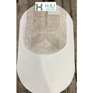 Kaymaz Taban Yıkabilir Toz Leke Tutmaz 2li Set Klozet Oval Banyo Paspas Takımı 40x60 60x100