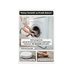 Kaymaz Taban Yıkabilir Toz Leke Tutmaz 2li Set Klozet Oval Banyo Paspas Takımı 40x60 60x100