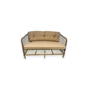 Tire Alüminyum 2 1 1 Masa Tekli Salıncak Bahçe Balkon Mobilyası,bambu Saman