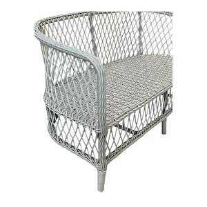 Tire Alüminyum 2 1 1 Masa Tekli Salıncak Bahçe Balkon Mobilyası,beyaz Rattan Gri Minder Gri