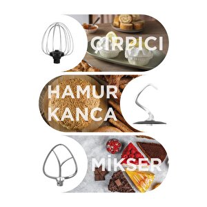 Stand Mikser Hamur Yoğurma Makinesi Dijital Göstergeli 5l 1400w Tmk-1400dt Siyah