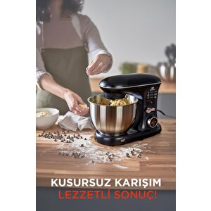 Stand Mikser Hamur Yoğurma Makinesi Dijital Göstergeli 5l 1400w Tmk-1400dt Siyah